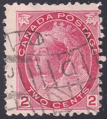加拿大1890『齒孔移位變體 - 維多利亞女皇 2c』雕刻版古典票