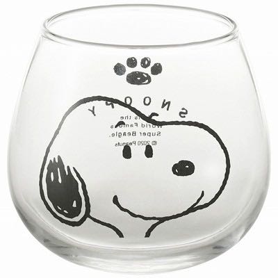 全新日本snoopy可愛不倒翁水杯玻璃杯 Snoopy 大頭款
