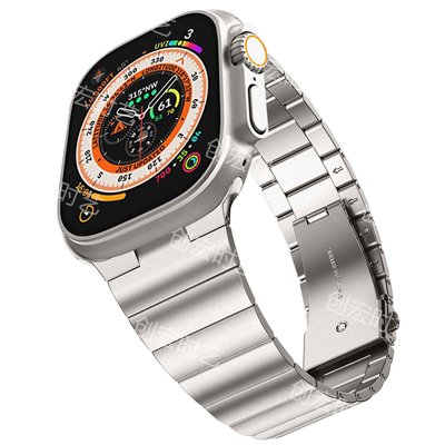 +io好物/蘋果ultra49mm手表appl ewatch一珠金屬不銹鋼表帶蘋果手表帶/效率出貨