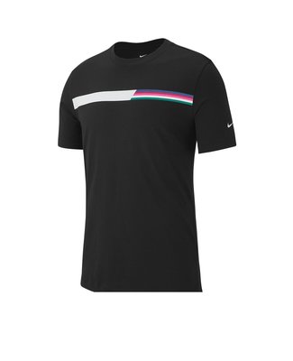【曼森體育】Nike Men Spring Chest Stripe 短袖 T-Shirt 黑色