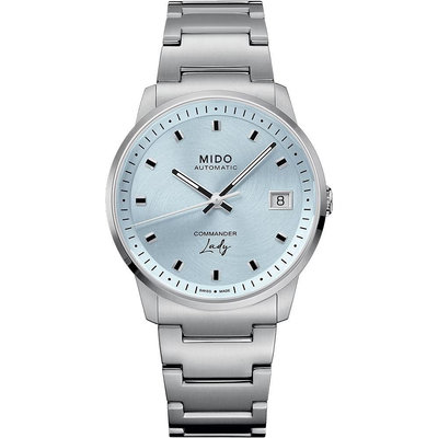MIDO 美度錶 Commander Lady 香榭系列 自動機械手錶-藍35mm M0212071104100