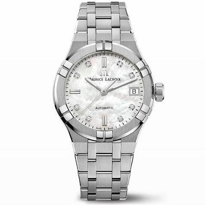 MAURICE LACROIX  AI6006-SS002-170-1 艾美錶 機械錶 35mm 8顆鑽 珍珠母貝 女錶