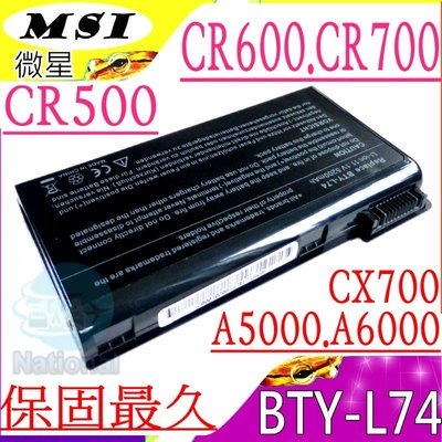 微星 BTY-L74 電池 (保固最久) BTY-L75 CR500 CR600 CR610 CR700 GE700