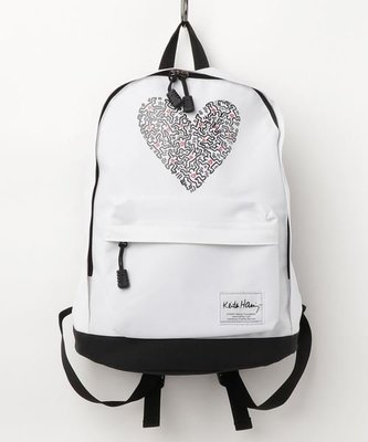 【Mr.Japan】日本限定 Keith Haring 手提 後背包 素色 愛心 男女 可愛 中性 包包 包 白 預購款