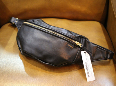Vanson Leather - 9SBB 全牛皮腰包/側包 騎士包 黑色 美國製