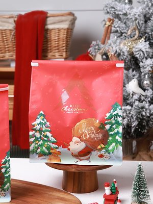 現貨新品熱銷* 圣誕節貝果餐包小面包包裝袋自封450g吐司包裝袋食品級切片土司袋#打包#包裝盒#創意