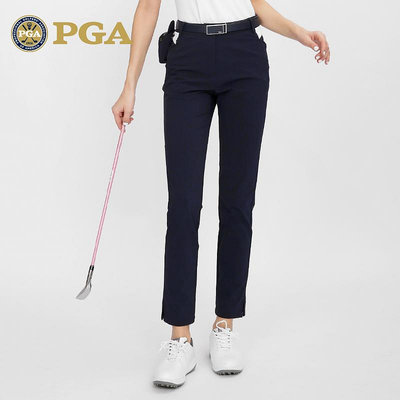 美國PGA 高爾夫褲子女春季運動彈力長褲新款配贈可拆卸腰包