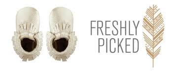 美國購入Freshly picked moccasins 寶寶手工真皮學步鞋 現貨5號金色/玫瑰金各一雙