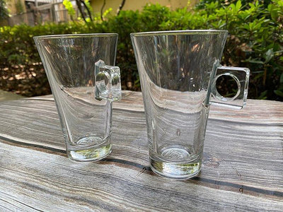 一帆百貨鋪日本進口雀巢Dolce Gusto帶把手玻璃杯情侶水杯，尺寸