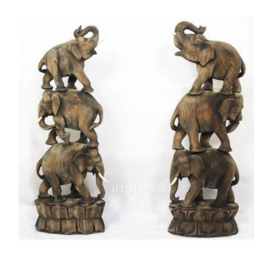 INPHIC-東南亞 家居飾品 泰國風格 擺飾 工藝品 大象 個三層