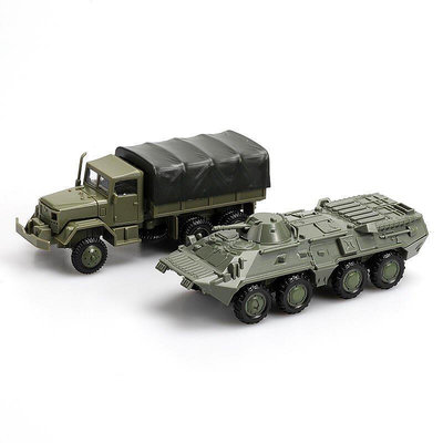 【館長】4D模型M35卡車蘇聯BTR80172輪式裝甲車免膠拼裝模型玩具車