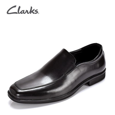 clarks其樂男鞋新款商務工作鞋牛皮正裝一腳蹬簡約方頭舒適皮鞋男
