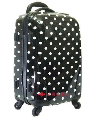 《葳爾登》Stacypolo旅行家24吋硬殼旅行箱360度行李箱鏡面登機箱TSA6027黑點24吋
