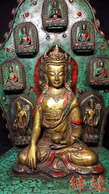 佛教 藏傳佛教 尼泊爾 手工 佛像 五方佛 釋迦摩尼佛