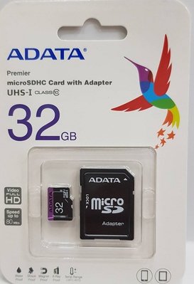 彰化手機館 ADATA 記憶卡 威剛 microSDHC 32G 32GB Class10 Premier UHS-1