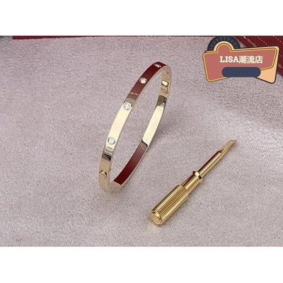 LISA二手 Cartier 卡地亞 Love 寬版無鑽 黃金 手環 手鐲 B6035517 B6035617