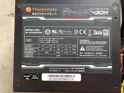 『二手品免運』NO.489 Thermaltake 曜越 SP-430P 430W 超靜音 桌上型電腦供應器 POWER