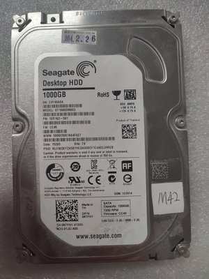 @淡水無國界@ seagate 希捷 1TB 無法讀取 故障硬碟 3.5吋 報帳硬碟 零件 編號:M42