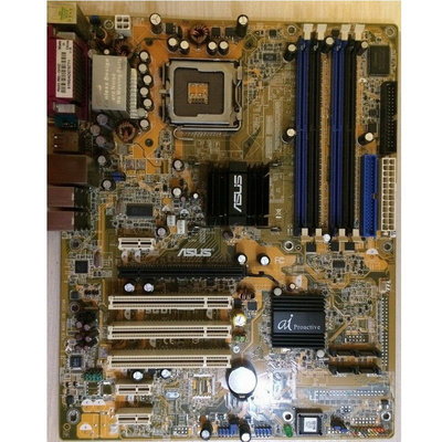 ASUS 華碩 P5GD1 PRO 主機板、775腳位、DDR400記憶體、PCI-E顯示介面、測試良品、附擋板
