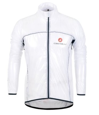 新款castelli蠍子戶外運動透明風衣 自行車騎行風衣 防風防雨風衣雨披 白色-雙喜生活館
