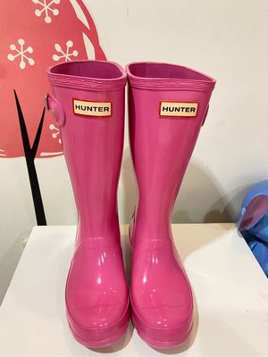 Hunter Original Kids Gloss大童威靈頓高筒光面雨靴UK1 US30/28 EU33