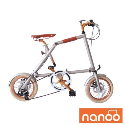 小哲居  最新款式 義大利精品單車 JAB NANOO 14吋8速 玫瑰金限量版 可推行