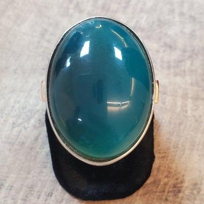 台灣藍寶 32.85克拉 白k金 鑽石戒指