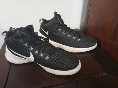 (二手鞋子)NIKE NSW HYPERFR3SH 黑白配色中高統運動休閒鞋(B832)
