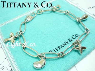 【Light &amp; co.】專櫃真品 Tiffany &amp; Co 925 純銀 吊飾 迴紋針 手鍊 愛心 豆子 水滴 星