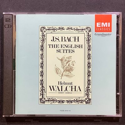 Bach巴哈-英國組曲（管風琴版）Helmut Waltham瓦爾沙/管風琴 1996年日本東芝版2CD