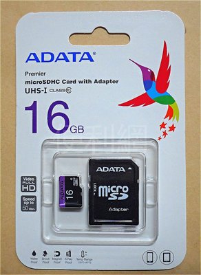 ADATA Premier microSDHC/SDXC UHS-I Class10 16GB SD記憶卡-【便利網】