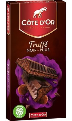 比利時代購巧克力-Cote d'Or 比利時大象牌黑松露巧克力片，買10片送1片，另有提供86%黑巧克力供顧客選購。