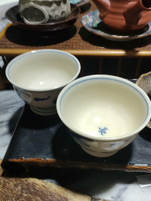安南燒日本回流 安南燒 蜻蜓畫片主人杯茶道具