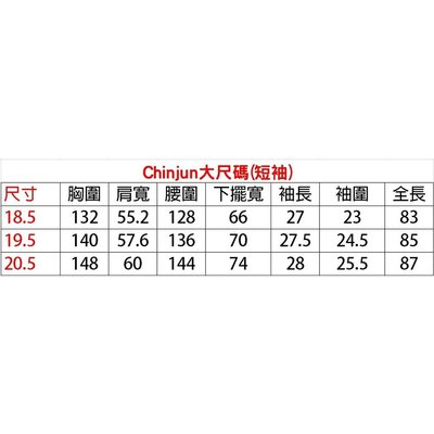 大尺碼【CHINJUN/35系列】勁榮抗皺襯衫-短袖、條紋款、18.5吋、19.5吋、20.5吋、s2307L