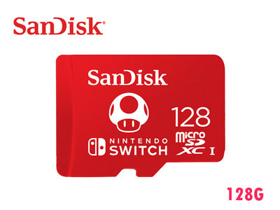 「阿秒市集」Sandisk Nintendo Switch 128G 任天堂 記憶卡 MicroSDXC