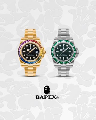 BAPE TYPE 1 BAPEX® CRYSTAL STONE手錶。太陽選物社