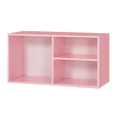 【在地人傢俱】20 環保塑鋼系列-粉紅色開放三格2.7尺資料櫃/置物櫃/書櫃/收納櫃~深31 GT204-14