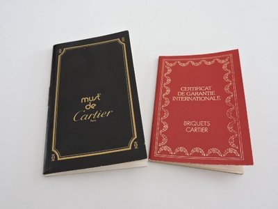 二手 Cartier 卡地亞 打火機 保證書 說明書 保證卡