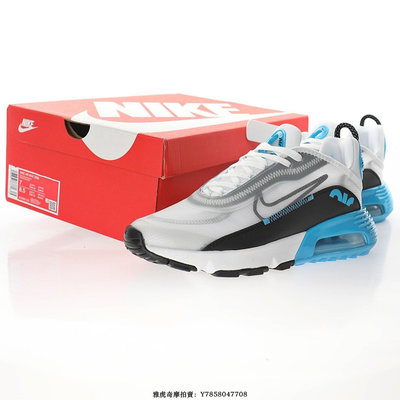 Nike Air Max 2090“網紗白灰黑天藍”舒適清新氣墊運動慢跑鞋 DC0955-100 男女鞋[飛凡男鞋]