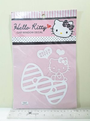 三麗鷗-Hello Kitty 車用貼紙 KT--粉