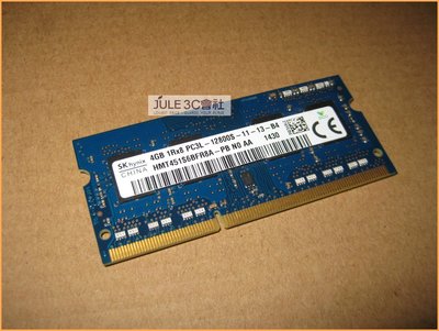 JULE 3C會社-海力士Hynix DDR3L 1600 4GB 4G 低電壓/1.35V/筆電/NB 記憶體