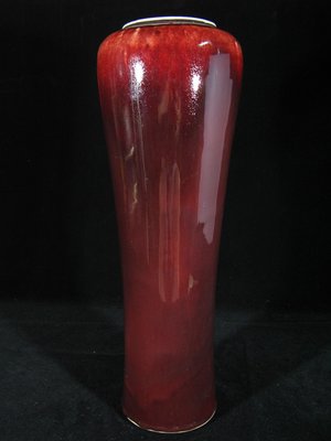 [銀九藝] 早期陶瓷 瓷器 南投陶藝 大和窯 洪炎明 紅釉 手拉坯 花瓶 花器