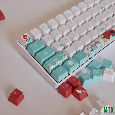 MTX旗艦店上新✠☼┅108日文珊瑚海鍵帽PBT熱升華按鍵機械鍵盤OEM個性GK64/GH60/68F11