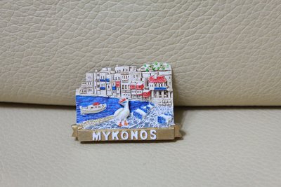 希臘帶回 藍白世界 MYKONOS 米科諾斯島 米島 米克諾斯島 吸鐵 磁鐵 冰箱吸鐵 紀念品 收藏