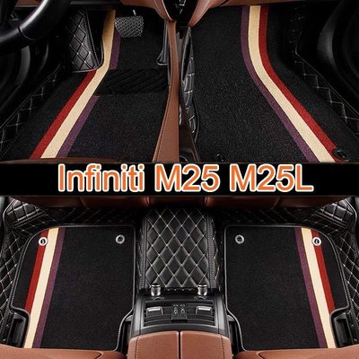 [酷奔車品](現貨）適用   Infiniti M25 M25L 雙層全包圍皮革腳墊 汽車腳踏墊 隔水墊 耐用 耐磨