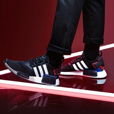 【正品】Adidas Nmd R1 日文 黑白 紅藍 EF2357