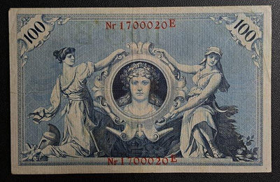1908年德國100MARK紙鈔