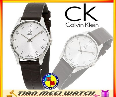 【全新原廠CK】【天美鐘錶店家直營】【下殺↘超低價有保固】Calvin Klein超薄皮帶錶 K4D221G6 中