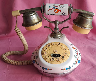 SOWA復古造型有線電話機（海洋圖騰）