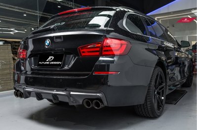 【政銓企業有限公司】BMW F10 F11 MTECH 專用V款 V牌 碳纖維 卡夢 後下巴後中包520 528 535